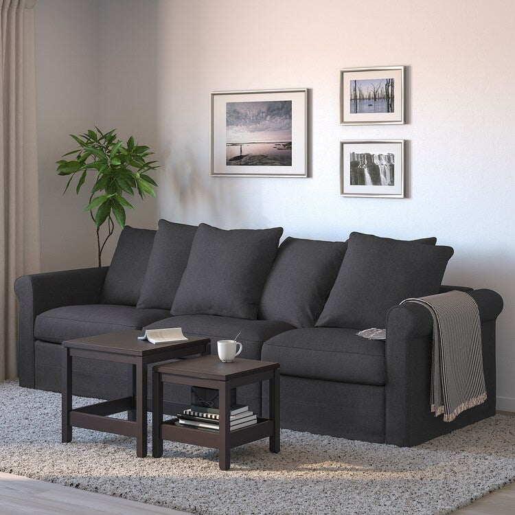 GRÖNLID 3-seat sofa-bed, Sporda dark grey